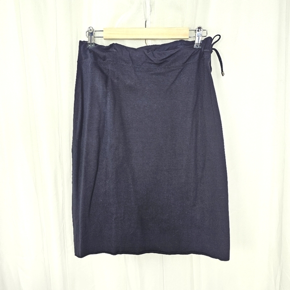 J. Crew drawstring side tie navy blue casual skirt sweatshirt small - Picture 1 of 6